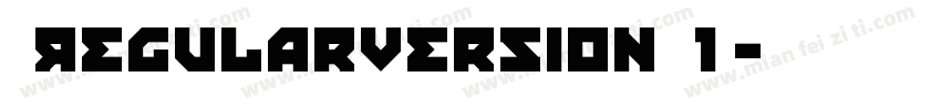 小白 RegularVersion 1字体转换